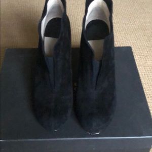 Barney’s black suede heal bootie